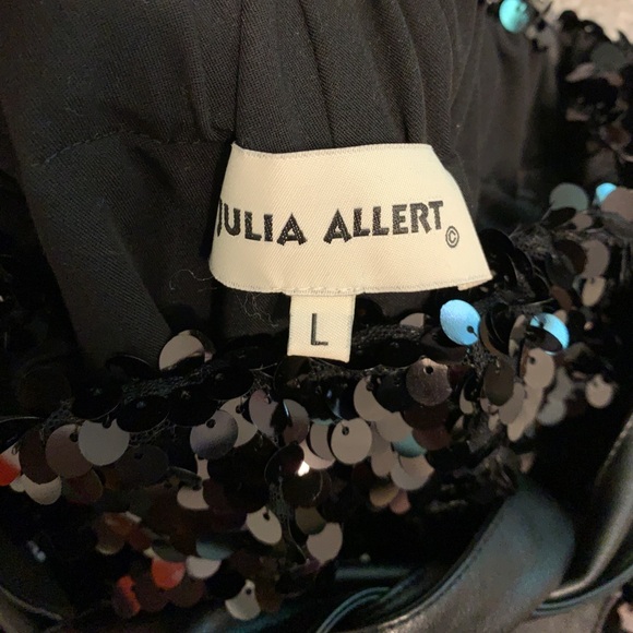 Julia Allert Occasion Black sequins trousers size Large - Picture 12 of 16
